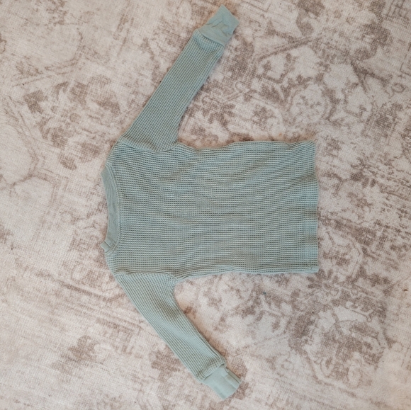 Carter’s Baby Boy Organic Cotton Thermal Top Light Green 9M - Picture 3 of 3